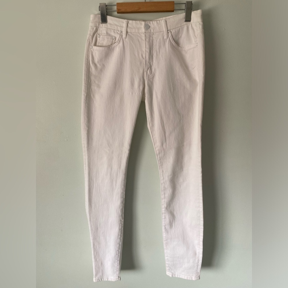 MOTHER High Waisted Looker Denim Jeans in Mirror Mirror Size 28 White